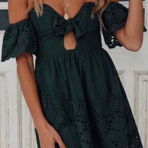 Forest Green mini dress